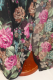 Georgette-Sari Viskose schwarz mit Blumenprint