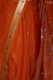 Brokatseidensari orange mit Goldborten