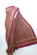 Georgetteseidensari 'Vintage' weinrot mit Blumenprint