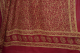 Georgetteseidensari 'Vintage' weinrot mit Blumenprint