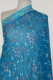 Dupatta Georgette blau mit Blumenstickerei