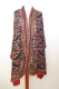 Dupatta Georgette schwarz mit rot und gold