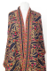 Dupatta Georgette schwarz mit rot und gold