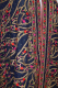 Dupatta Georgette schwarz mit rot und gold