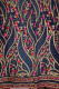 Dupatta Georgette schwarz mit rot und gold