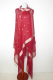 Dupatta aus rubinrotem Seidenbrokat