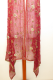 Dupatta aus weinrotem Seidenchiffon mit Perlenstickerei