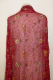 Dupatta aus weinrotem Seidenchiffon mit Perlenstickerei