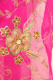 Dupatta pink mit Goldbrokat