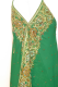 Aufwändig bestickte Dupatta aus grünem Seidenchiffon