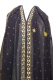 Aufwändig bestickte Dupatta aus schwarzem Seidengeorgette