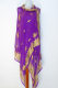 Dupatta Seidenchiffon lila mit goldfarbener Stickerei