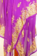 Dupatta Seidenchiffon lila mit goldfarbener Stickerei