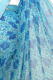 Seidensari aus feinstem Chiffon blau-hellblau