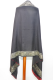 Dupatta Seide schwarz mit Brokatborten