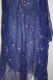 Dupatta Chiffon dunkelblau mit Brokatstickerei