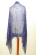 Dupatta Chiffon dunkelblau mit Brokatstickerei