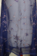 Dupatta Chiffon dunkelblau mit Brokatstickerei