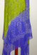 Dupatta Seidengeorgette grün-blauviolett