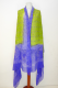 Dupatta Seidengeorgette grün-blauviolett