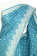 Seidensari enzianblau mit silber