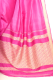 Seidensari magenta mit cremefarbener Borte
