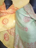 OM-Schal mit indischen Symbolen bedruckt - klein