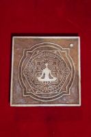 indischer Holzstempel Yoga - Meditation