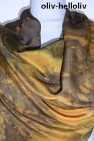 Schals Vintage aus reiner Crepe Seide Batik - 5 Farben