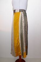 Wickelrock zweilagig grau mit gelb - beidseitig tragbar