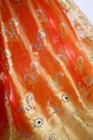 Indischer Sari orange-cremegold
