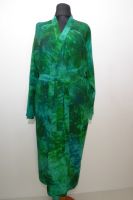 Seidenkimono Batik dunkelgrün-hellgrün