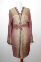 Kimonojacke aus reiner Seide hellbeige-mauve