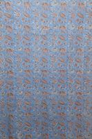 Baumwollstoff Jaipur blau mit hellbraun