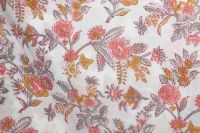 Baumwollstoff Jaipur weiß mit floralen Mustern
