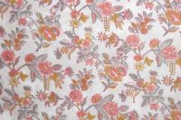 Baumwollstoff Jaipur weiß mit floralen Mustern
