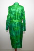 Morgenmantel Seide Batik XL grün-hellgrün