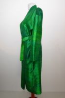 Morgenmantel Seide Batik M grün-hellgrün