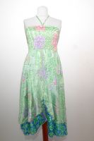 Kleid / Rock Tilasmi hellgrün, indisches Sommerkleid hellgrün, Neckholderkleid hellgrün