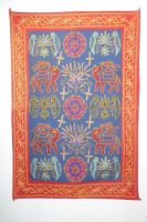 Wandbehang Baumwolle mit Elefanten, Kamelen und Vögeln