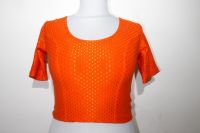 Saribluse Jersey mit Glanzeffekt orange S / M