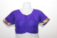 Saribluse Baumwolle violett mit Goldbrokat - 2nd Hand