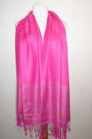 Stola - Sarong in royalblau mit fuchsia und gelb