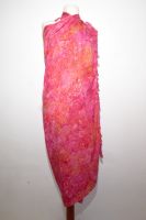 Bali Sarong rosa-pink mit Batik-Design, Lunghi aus Bali