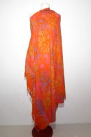 Bali Sarong dunkelorange mit Batik-Design, Lunghi aus Bali