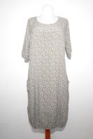 Sommerkleid Viskose grau mit Blumenprint XXL