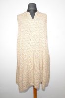 Ärmelloses Sommerkleid Viskose hellbeige mit Blumenprint XXL