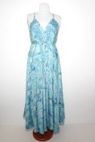 Neckholder-Kleid Nirmala blau-hellblau mit Paisley