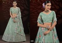 Lengha Choli Sawariya Stoffset 3-teilig salbei