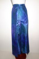 Wickelhose aus reiner Seide - blauviolett